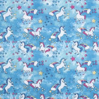 Unicorns on Blue